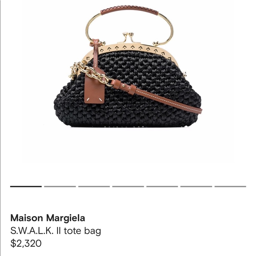 Black raffia handle bag